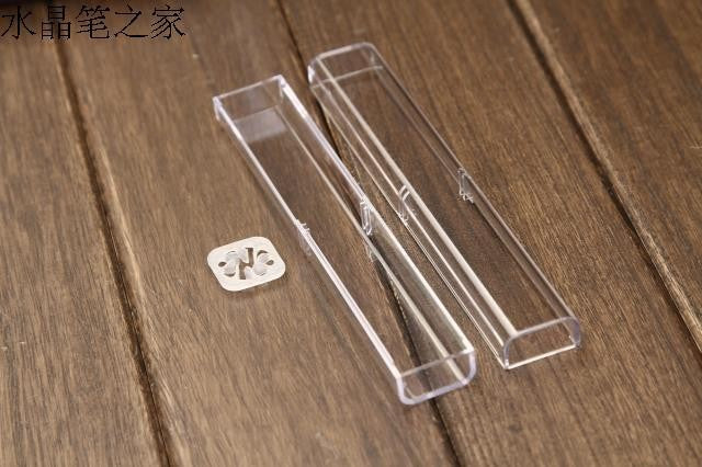 Wholesale fully transparent small square crystal pen box